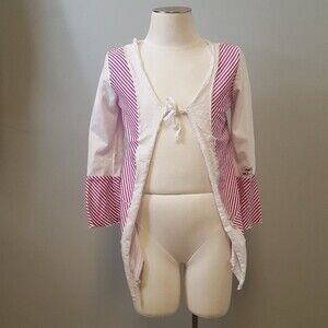 naartjie Kids White and Pink Stripe Sweater